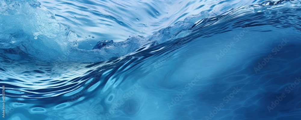 Blue Ocean Wave Background with copy space Blue Ocean Wave Background with copy space
