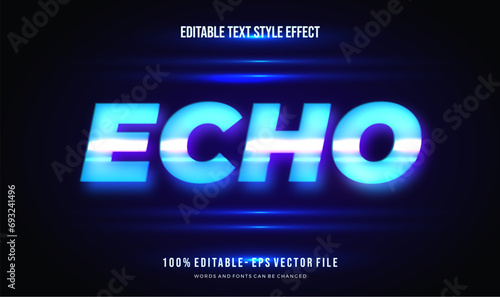 Editable text effect futuristic glowing color gradient. Text style effect. Editable fonts 