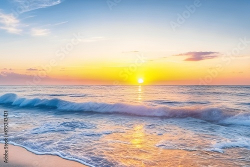 Sunrise or sunset over the sea AI generated © Bilal