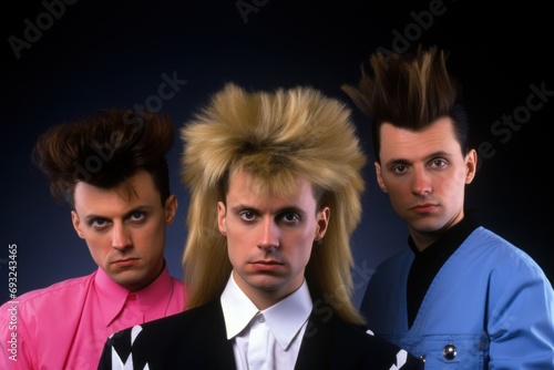 1980s new wave band group portrait