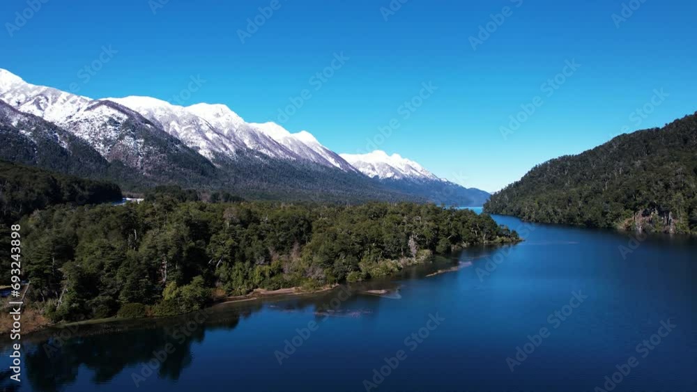 Calmness and beauty of Argentina nature, aerial ascend view Calmness and beauty of Argentina nature, aerial ascend view