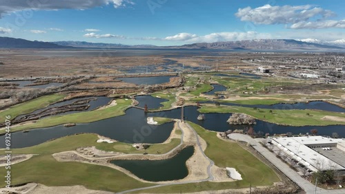 Aerial view of Provo Utah - American Cityscape  photo