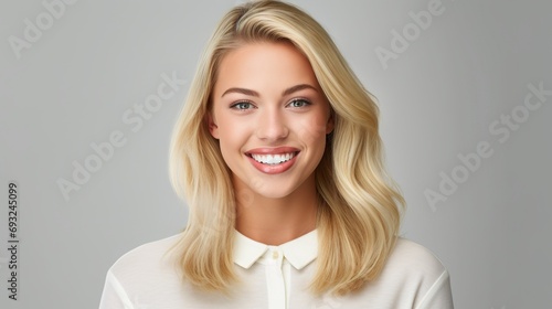 Portrait of a charming blonde woman 