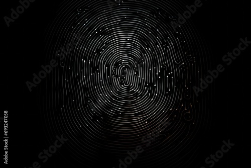 Electronic fingerprint. Background with selective focus and copy space
