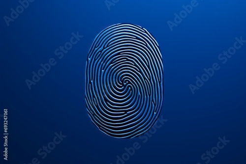 Fingerprint close up. Background with selective focus and copy space