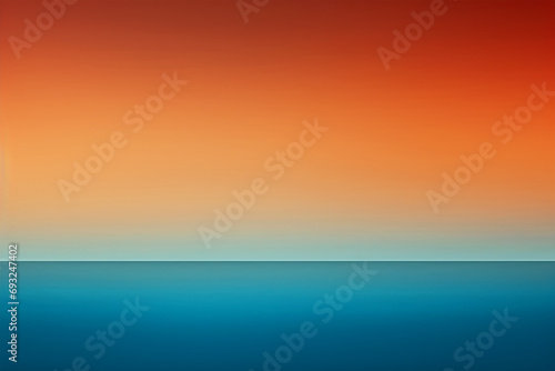 Sunset over the sea. Vector illustration. Gradient mesh.