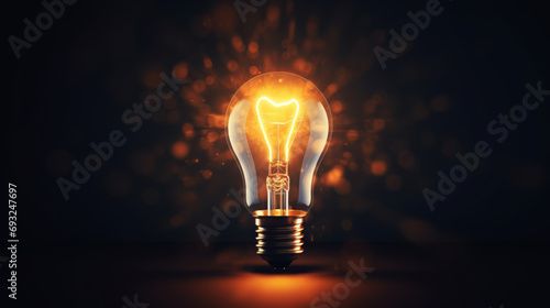 Vintage Light Bulb with Bokeh