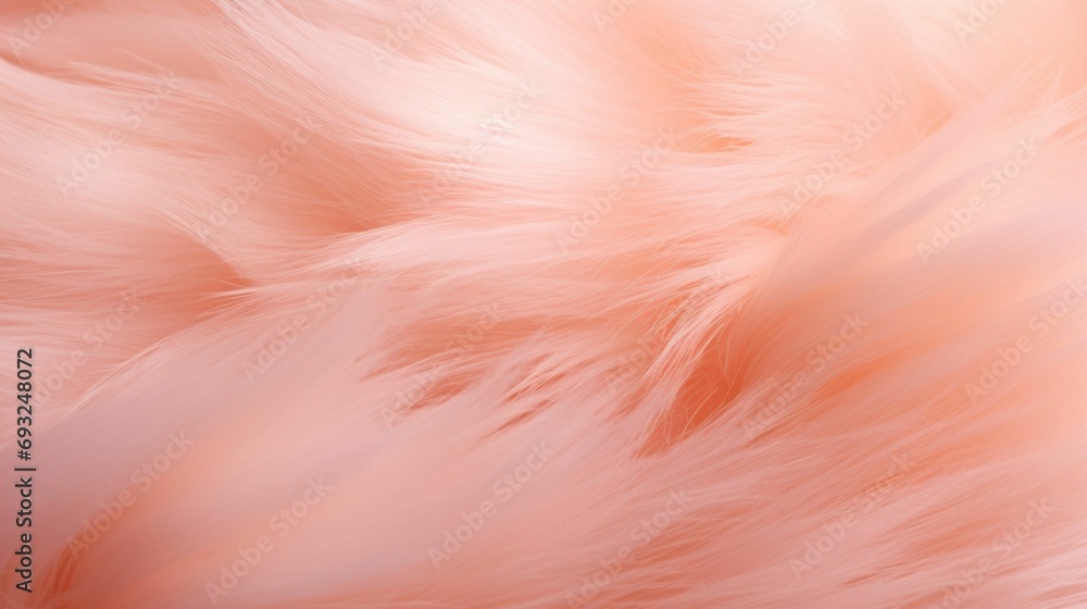 Closeup of a serene Peach Fuzz background, with a subtle ombre effect and gentle wisps of pale pink.