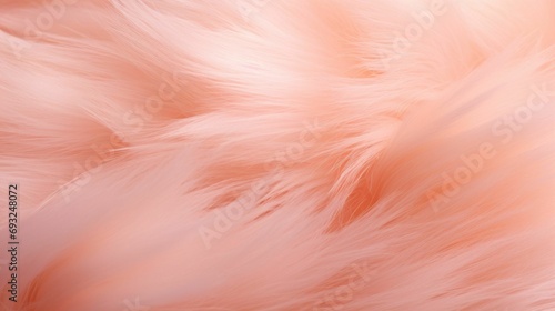 Closeup of a serene Peach Fuzz background, with a subtle ombre effect and gentle wisps of pale pink. © Justlight