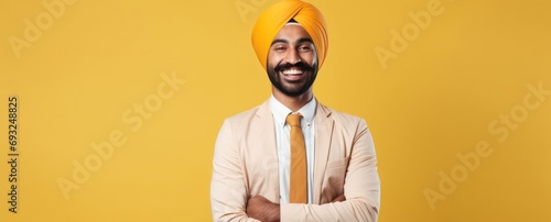 East Indian Male Sales Representative Job Career Attractive Background Generative AI