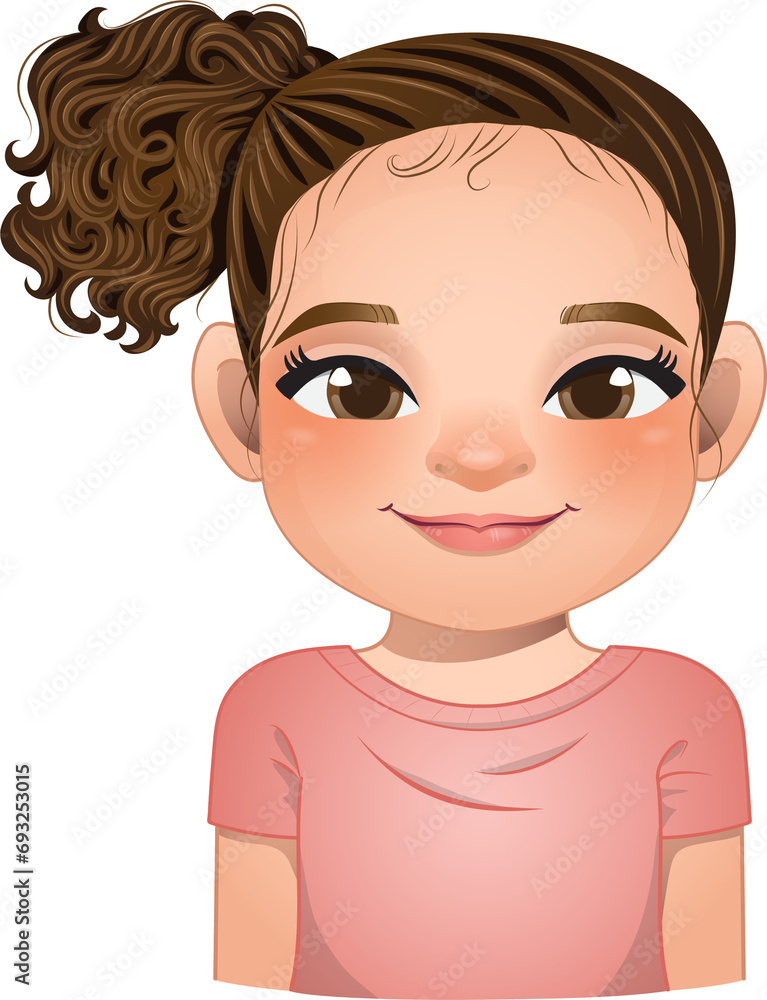little girl faces, avatars, kid heads with curly hair little girl faces, avatars, kid heads with curly hair