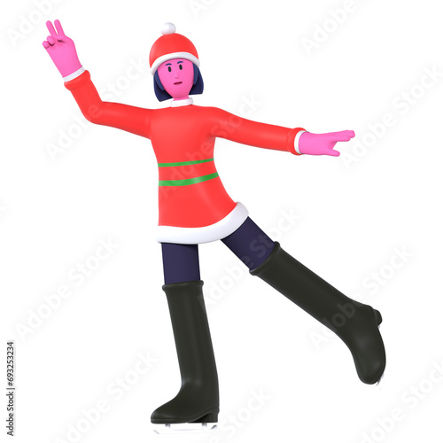 Ice Skating skate play snow Winter