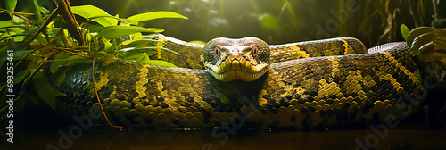 Big snake in the jungle photo