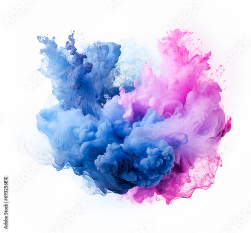 Abstract pink party fog. Isolated blue, teal, purple , aqua smoke cloud or think cloud.  3D special effects fog clouds graphic for white background, magic birthday clip art by Vita #693256810