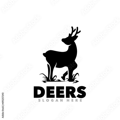 deer illustration symbol icon silhouette logo