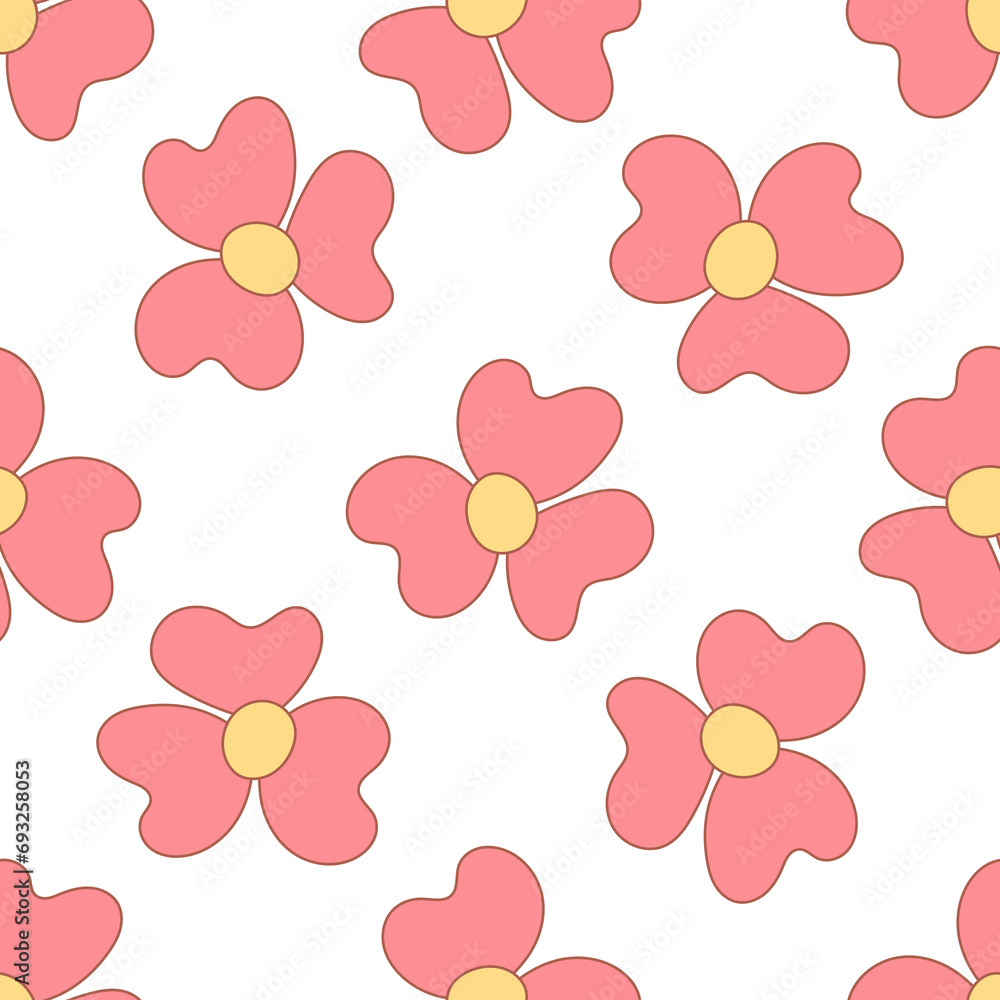 easter flowers vector plants colored pattern texti