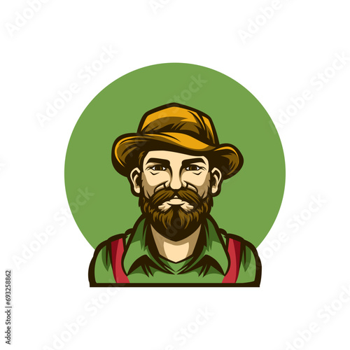 Wallpaper Mural Farmer logo esport cartoon illustrations vector Torontodigital.ca