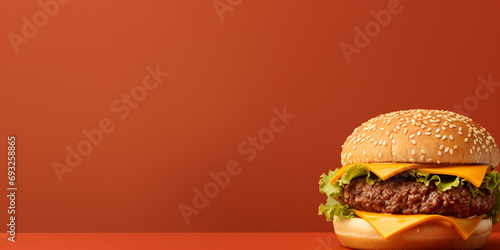 Burger on a soft surface photo