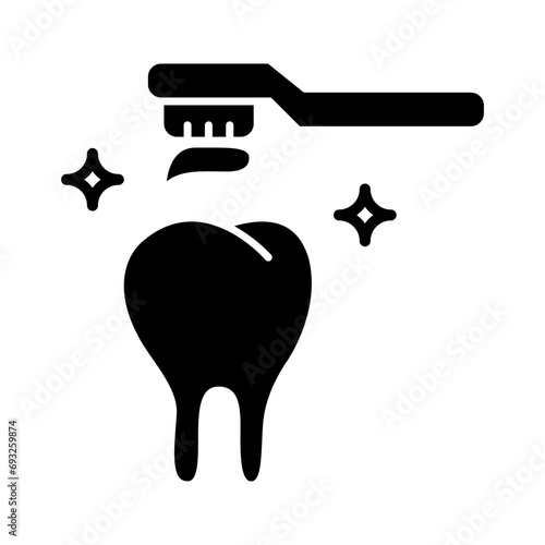 Brushing teeth icon. Dental health care icon