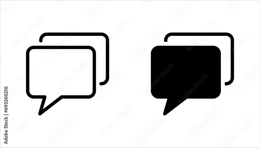 Fototapeta premium Comment icon. Chat in trendy flat design. Speech Bubble icon, vector illustration on white background