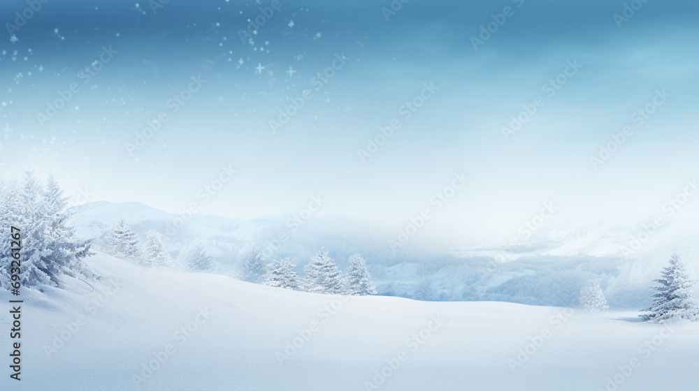 Winter background with copyspace. Generative AI.