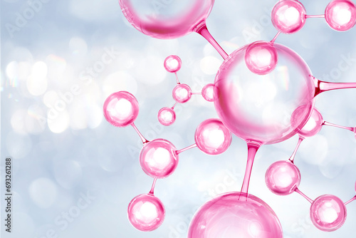 pink molecule photo