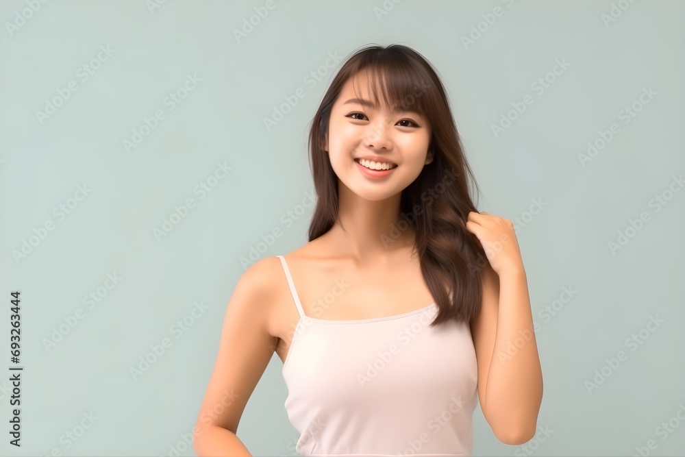 キャミソールを着た女性 キャミソールを着た女性