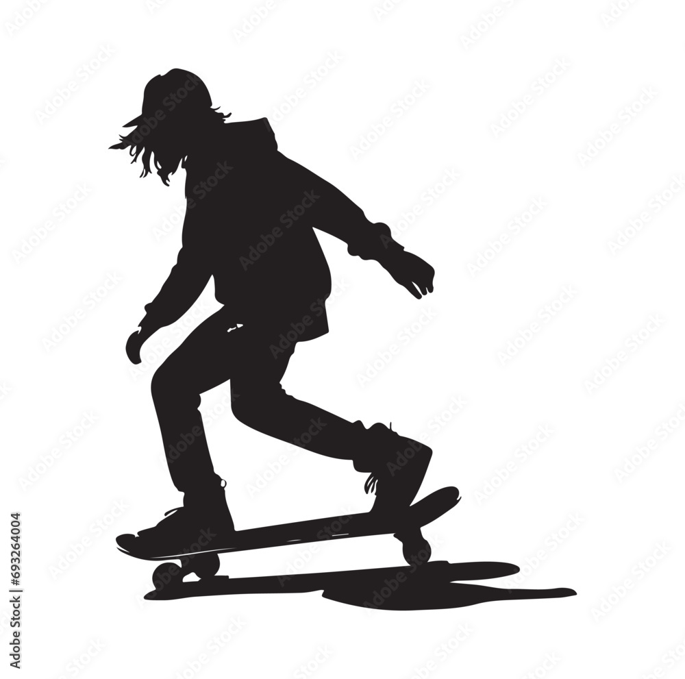 Skating Silhouette vector stock illustration, Skating player silhouette Vector. Skating Silhouette vector stock illustration, Skating player silhouette Vector.