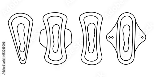 pads feminine hygiene cycle set elements thong