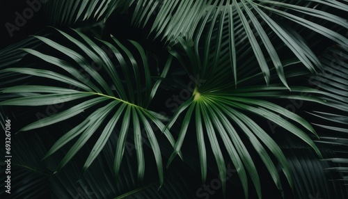 A green palm tree with leaves