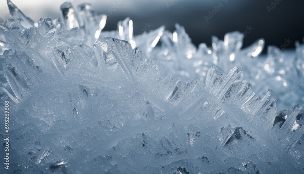 A close up of a pile of ice crystals