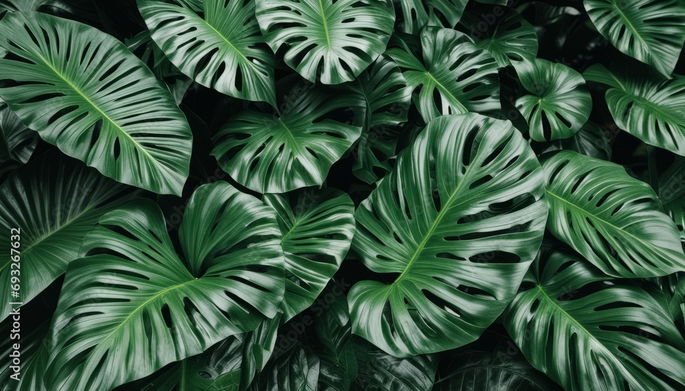 A bunch of green leaves on a tree