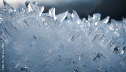 A close up of a pile of ice crystals