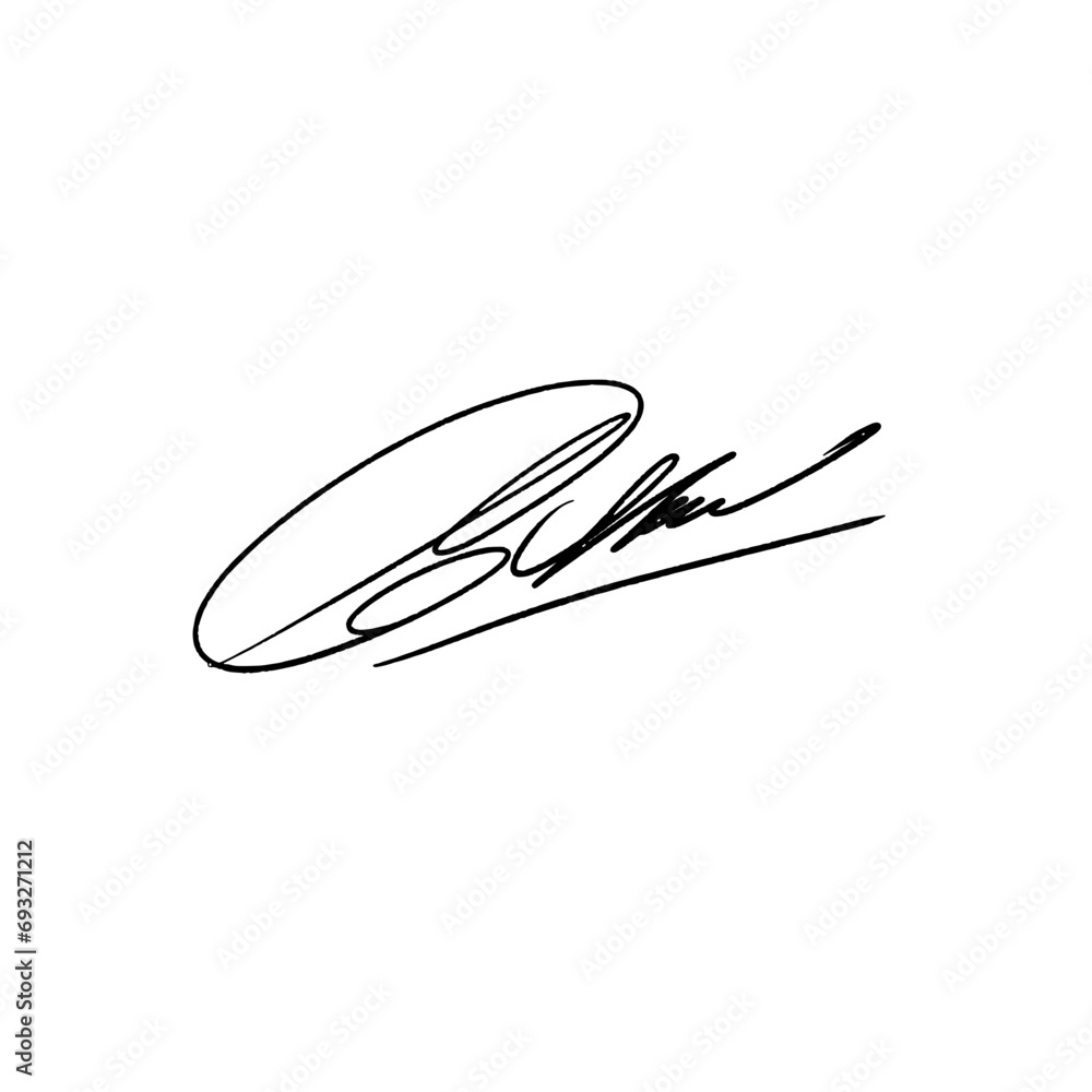 Abstract Signature initial letter C. Vector image with black writing and transparent background Abstract Signature initial letter C. Vector image with black writing and transparent background