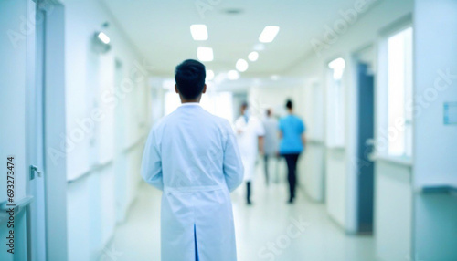 abstract-blurred-image-of-doctor-and-patient-people-in-hospital-interior-or-clinic-corridor-for-background,-laboratory,-science-experiment,-health-care-and-medical-technology-concept