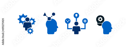 human skill icon vector illustration. human skills in flat style - stock vector.