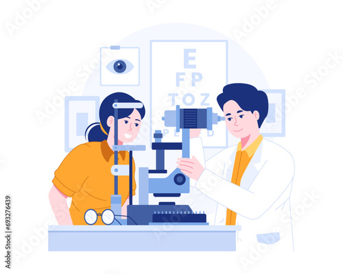 Checkup at ophthalmologist