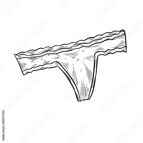 panties handdrawn illustration