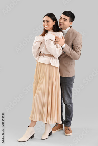 Lovely young couple hugging...