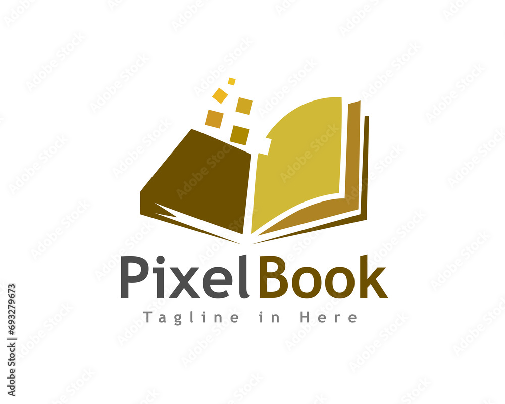 pixel data book media logo icon symbol design template illustration inspiration pixel data book media logo icon symbol design template illustration inspiration