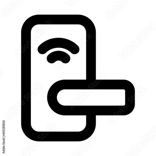 Smart Door Line UI Icon