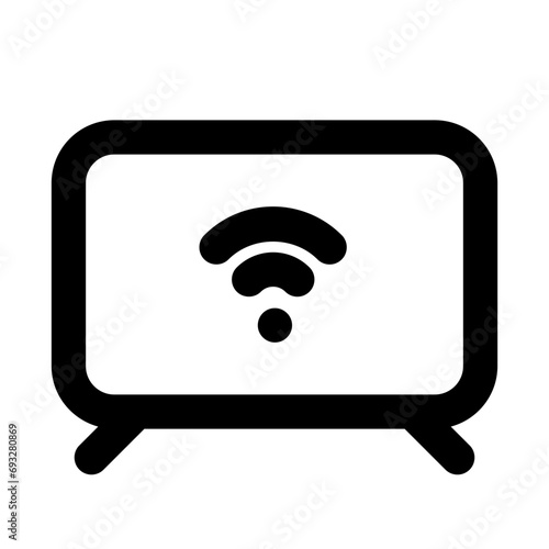 Smart TV Line UI Icon