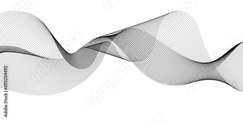 Abstract wave element for design. Digital frequency track equalizer. Stylized line art background. Vector © Mst