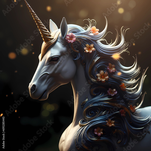 Beautiful unicorn. Vector Illustration