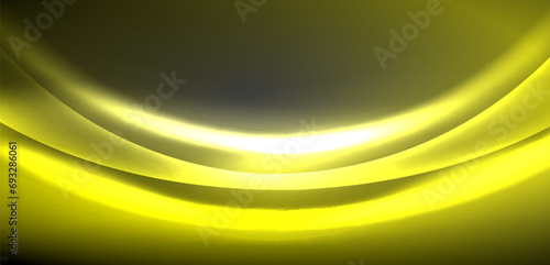 Neon-lit waves surge across background, mesmerizing dance of luminescence and motion. Dynamic backdrop captures essence of energy and modern aesthetics