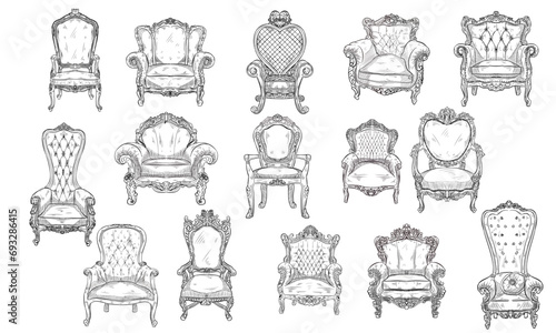 vintage chair handdrawn collection