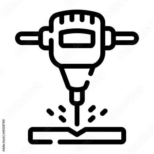 jackhammer Line Icon