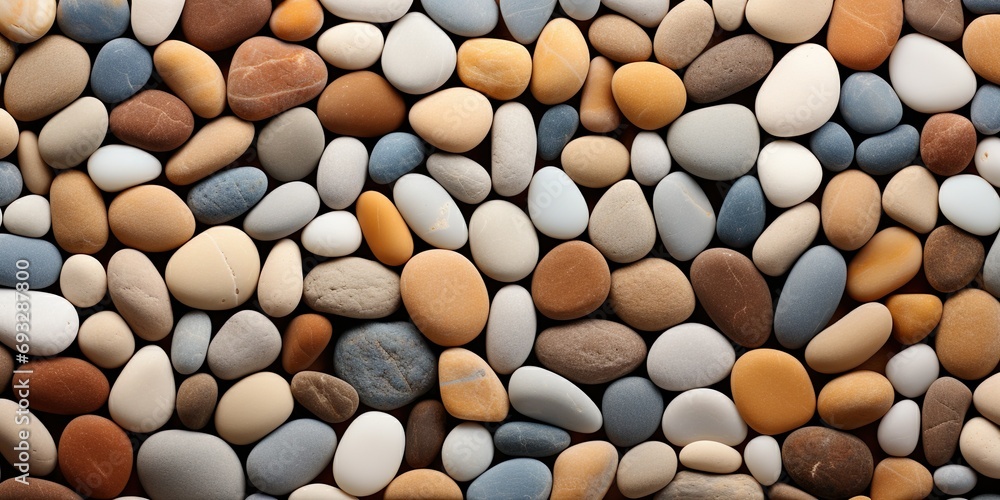 Abstract texture of polished pebbles stones background top view Abstract texture of polished pebbles stones background top view