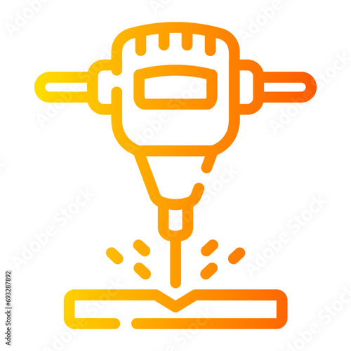 jackhammer Line Gradient Icon