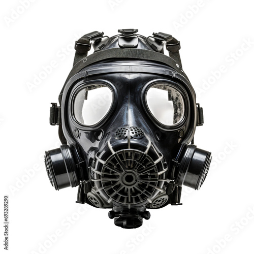 Gas Mask, transparent background, isolated image, generative AI